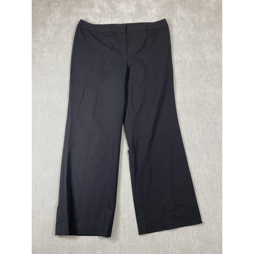 Lafayette 148 New York Pants Womens 16 Petite Black Wool Stretch Dress Work